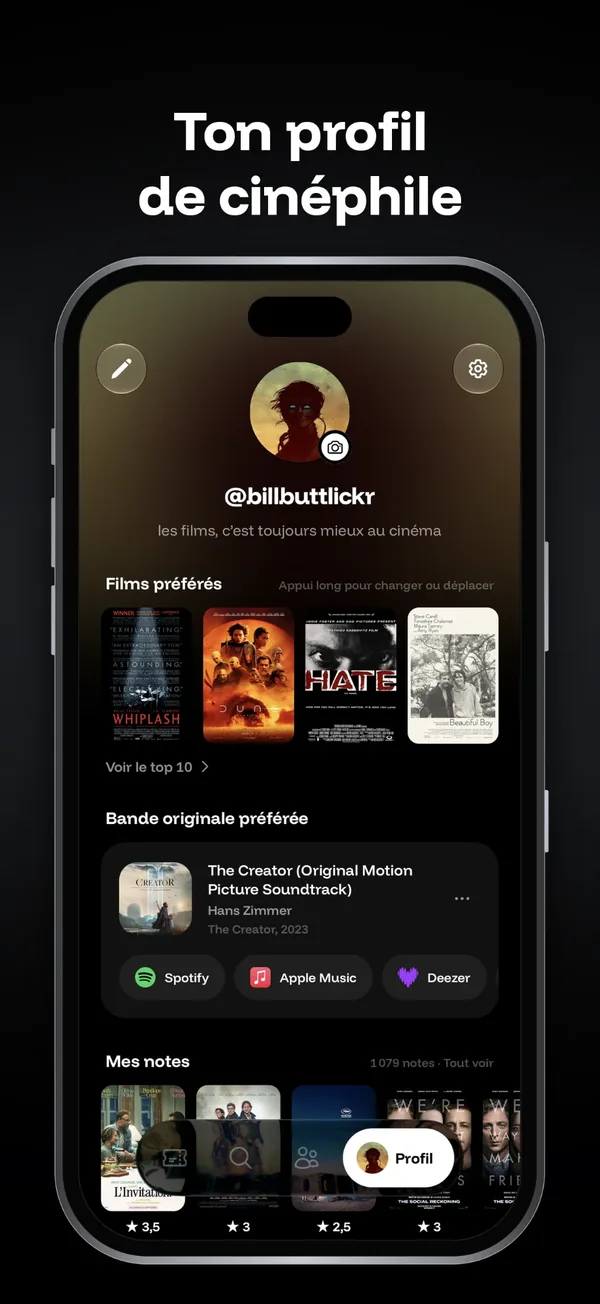 Ton profil de cinéphile